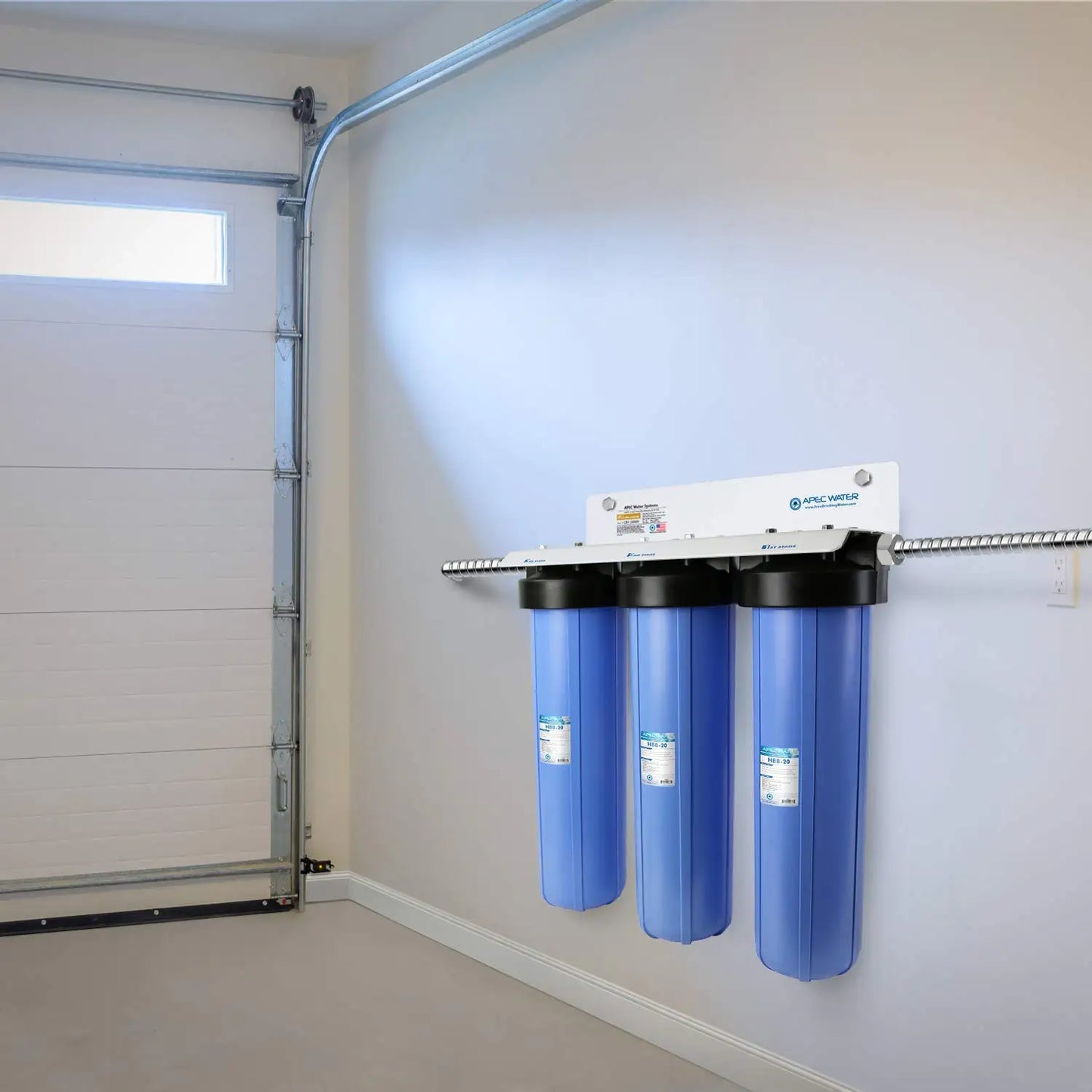 3-Stage Budget Complete Home Water Filtration System with Chlorine Cartridge Kit